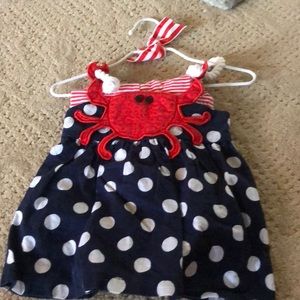 Mudpie 9-12 crab outfit
